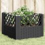 vidaXL Sodo lovelis su kuoliukais, juodas, 43,5x43,5x43,5cm, PP