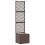vidaXL Sodo trelių vazonas Ruda 35 x 30 x 135 cm Metalas