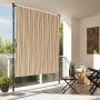 vidaXL Lauko roletas, geltonas/baltas, 150x270cm, audinys ir plienas