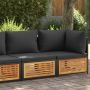 vidaXL Dvivietė sodo sofa su pagalvėlėmis, akacijos medienos masyvas