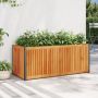 vidaXL Sodo lovelis, 110x45x44cm, akacijos medienos masyvas ir plienas