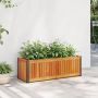 vidaXL Sodo lovelis, 80x30x27,5cm, akacijos medienos masyvas/plienas