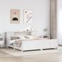 vidaXL Lovos rėmas be čiužinio, baltas, 200x200cm, pušies masyvas