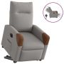 vidaXL Elektrinis atsistojantis atlošiamas krėslas, taupe, audinys