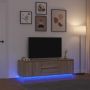 vidaXL TV spintelė su LED lemputėmis, ąžuolo spalvos, 160,5x41x50 cm