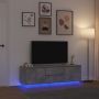 vidaXL TV spintelė su LED lemputėmis, betono pilka, 160,5x41x50 cm