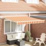 vidaXL Ištraukiama markizė Geltona ir Oranžinė 350 x 250 cm audinys