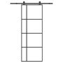 vidaXL Stumdomos durys su įrangos rinkiniu, 76x205cm, ESG ir aliuminis