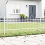 vidaXL Sodo tvora 7 pcs Balta 11,9 x 0,6 m Miltelinis plienas
