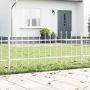 vidaXL Sodo tvora 9 pcs Balta 15,3 x 0,6 m Miltelinis plienas
