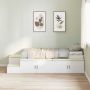 vidaXL Lova su daiktų laikymo vieta Balta 80 cm Apdirbta mediena