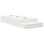 vidaXL Lova su daiktų laikymo vieta Balta 80 cm Apdirbta mediena