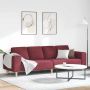 vidaXL Svetainės sofa Vyno raudona 250 x 77 x 76 cm Poliesteris