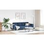vidaXL Svetainės sofa Mėlyna 250 x 77 x 76 cm Poliesteris