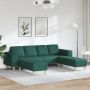 vidaXL Svetainės sofa 3 pcs Tamsiai žalia Poliesteris