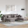 vidaXL Sofa su pagalve 3 pcs Taupe audinys