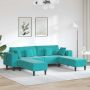 vidaXL Sofa su pagalve 3 pcs Turkio Aksomas