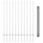vidaXL Tvora su stulpais Sidabro 1,4 x 25 m Plienas