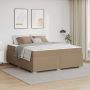 vidaXL Lovos rėmas su čiužiniu Kapučino 180 x 200 cm audinys