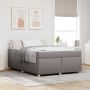vidaXL Lovos rėmas su čiužiniu Taupe 160 x 200 cm audinys