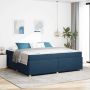 vidaXL Lovos rėmas su čiužiniu Mėlyna 200 x 200 cm audinys