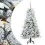 vidaXL Dirbtinė Sulankstoma Kalėdų Eglutė Balta 150 cm PE ir PVC