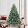 vidaXL Dirbtinė Kalėdų eglutė su 300 LED Žalia 210 cm PE ir PVC