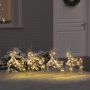 vidaXL LED elniai su 80 LED 4 pcs Auksinė PET
