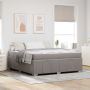 vidaXL Lovos rėmas su čiužiniu Taupe 180 x 200 cm audinys