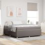 vidaXL Lovos rėmas su čiužiniu Taupe 180 x 200 cm audinys
