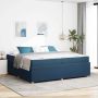 vidaXL Lovos rėmas su čiužiniu Mėlyna 200 x 200 cm audinys