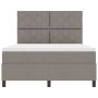 vidaXL Kiemas lova su čiužiniu su LED Taupe 160 x 200 cm audinys
