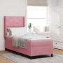 vidaXL Kiemas lova su čiužiniu su LED Rožinė 80 x 200 cm Aksomas