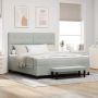 vidaXL Kiemas lova su čiužiniu Šviesiai pilka 180 x 200 cm Aksomas