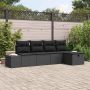 vidaXL Sofos komplektas su pagalve 6 pcs poliratanas