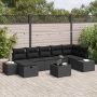 vidaXL Sofos komplektas su pagalve 8 pcs poliratanas