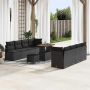 vidaXL Sodo Sofų Rinkinys su pagalve su saugykla Juoda 90 x 55 x 71 cm