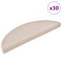 vidaXL Laiptų kilimėliai, 30 vnt., 56x17x3 cm, pilkai rudi, pusapvaliai
