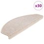 vidaXL Laiptų kilimėliai, 30 vnt., 65x24x4 cm, pilkai rudi, pusapvaliai, dideli