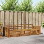 vidaXL Lauko sofos komplektas 3 pcs Natūrali