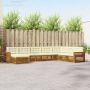 vidaXL Sofų komplektai su pagalve 8 pcs Natūralus ir grietinėlė