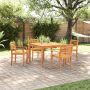 vidaXL Sodo valgomojo komplektas 5 pcs Ruda Kietos akacijos mediena