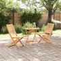 vidaXL Sulankstomas bistro rinkinys 3 pcs Ruda Kietos akacijos mediena
