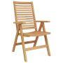vidaXL Sodo Kėdė 8 pcs Ruda 52 x 64.5 x 108 cm Tikmedžio masyvas