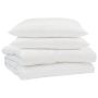 vidaXL Vasaros antklodė su pagalve 3 pcs Balta Mikropluoštas