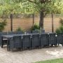 vidaXL Sodo valgomojo komplektas 13 pcs Antracitas Polt ratanas
