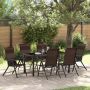 vidaXL Sodo valgomojo komplektas 7 pcs Ruda