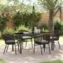 vidaXL Sodo valgomojo komplektas 5 pcs Ruda