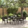 vidaXL Sodo valgomojo komplektas 7 pcs Ruda