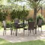 vidaXL Sodo valgomojo komplektas 5 pcs Ruda